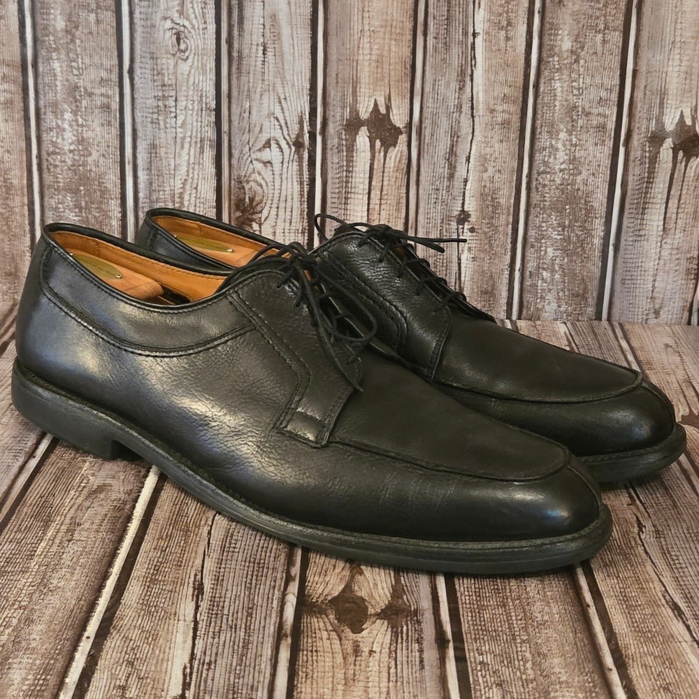Sz 15 B Mens Allen Edmonds Stockbridge Black Leather Orthtotic Derby Shoes